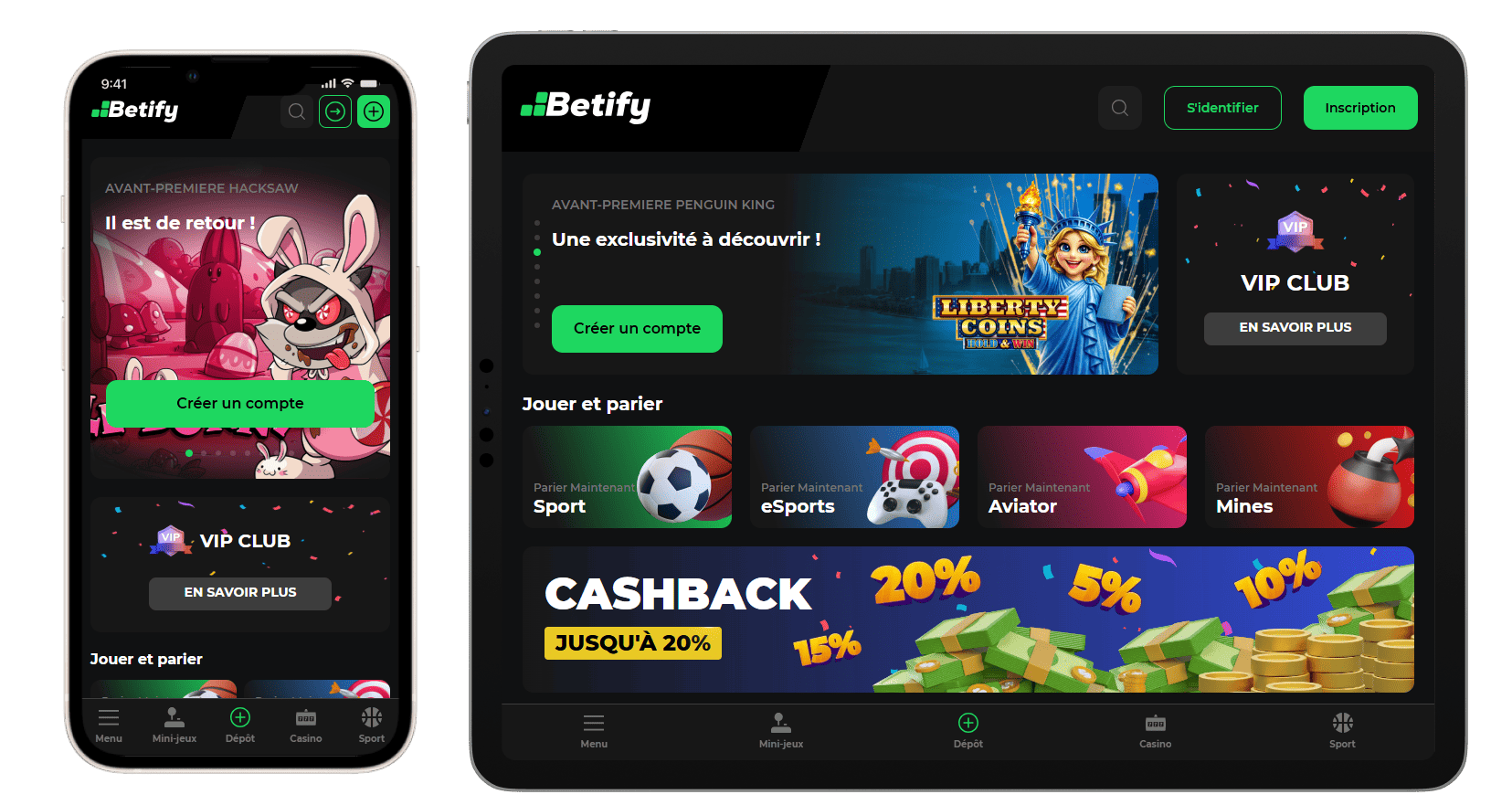 L'application mobile Betify
